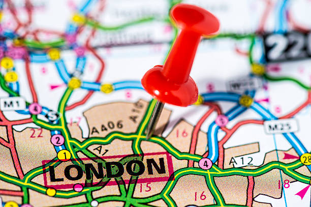 istock European cities on map series: London 486695319