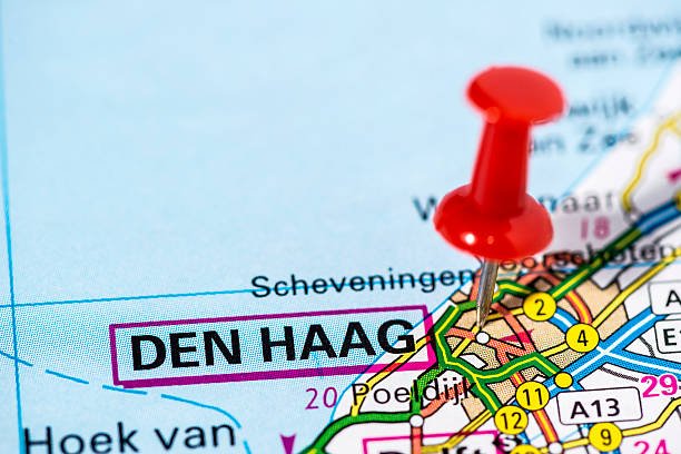 istock European cities on map series: Den Haag 486695325