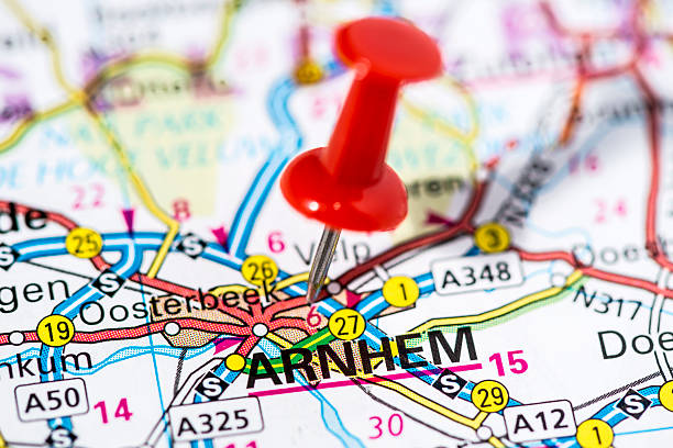 istock European cities on map series: Arnhem 486695337