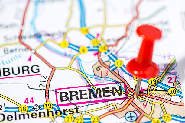 istock European cities on map series: Bremen 486695347
