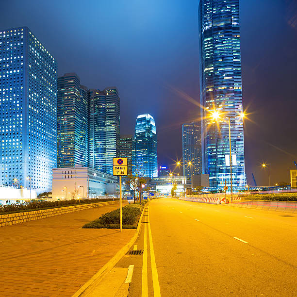 istock night scene of modern city 486695699