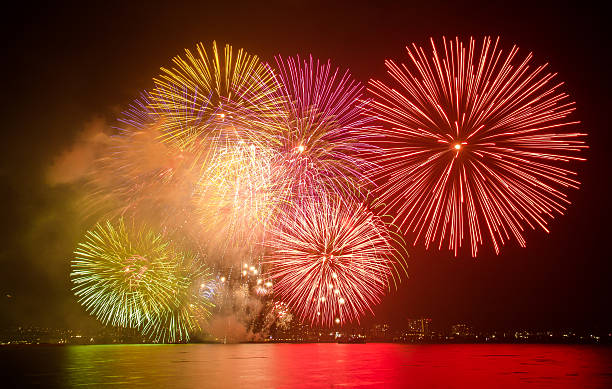 Japanese Fireworks in Summer 13 stock photo