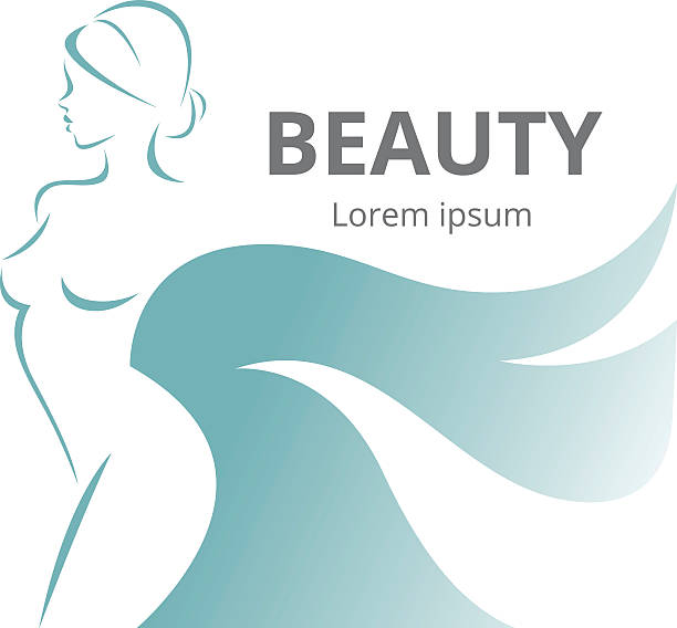 ilustraciones, imágenes clip art, dibujos animados e iconos de stock de logotipo abstracto hermoso hermosa mujer en perfil - body care body the human body female