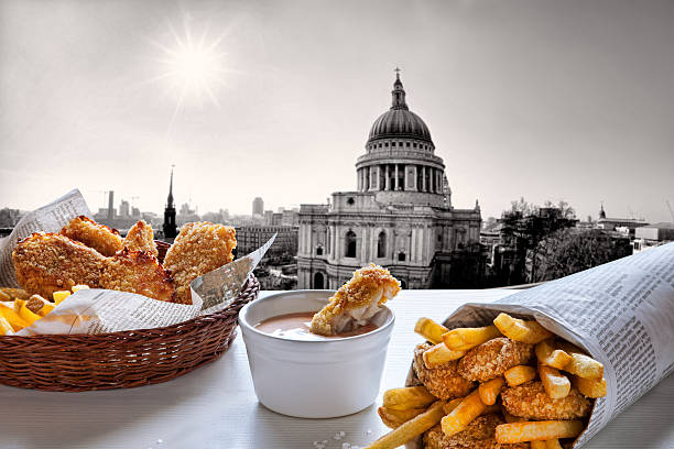 istock Fish and Chips against St. Pauls Cathedral in London. 486702770