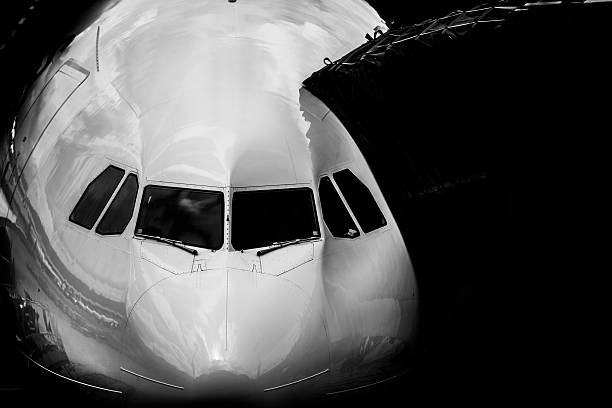 istock Airplane parking on the airport waiting for customer 486703372