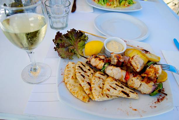 istock Chicken Souvlaki with Pita Bread 486703736