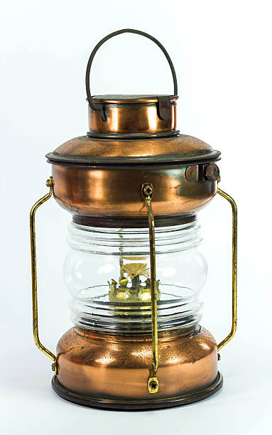istock vintage style kerosene lamp, lantern on white background 486704600