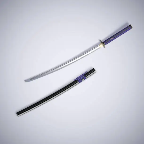 Vector illustration of Traditional Samurai Sword