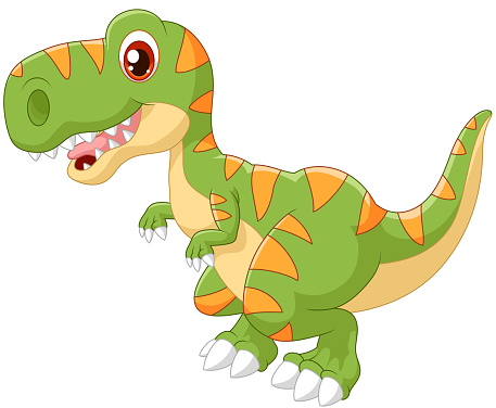 Cartoon Adorable Dinosaur Stock Illustration - Download Image Now - 2015,  Animal, Animal Teeth - iStock