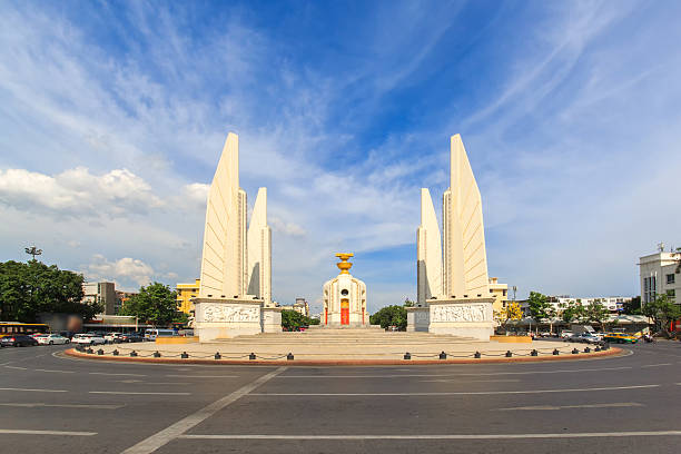istock Democracy monument with blue sky in Bangkok 486707774