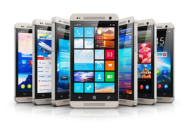 istock Collection of modern touchscreen smartphones 486707978