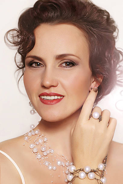 istock Beautiful young model with bright make-up and manicure 486710446