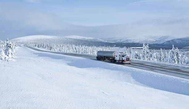 istock Trucking in the Remote Winter Wilderness 486710631