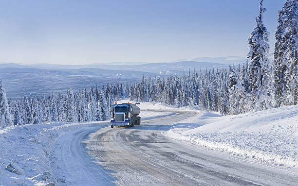 istock Trucking in the Remote Winter Wilderness 486710675
