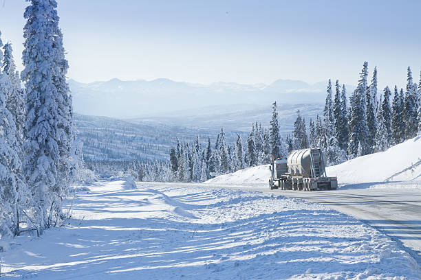 istock Trucking in the Remote Winter Wilderness 486710679