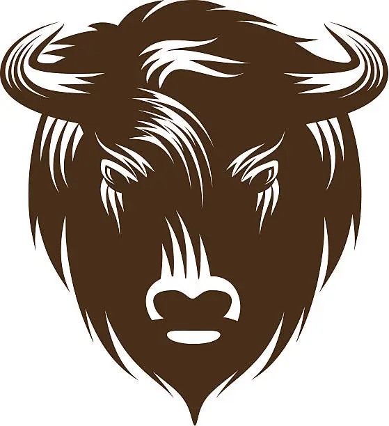 Vector illustration of Buffalo Head