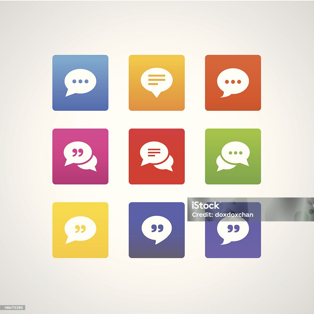 Network Talk Button Chat Talk Speech Buttons Stock Illustration - Download Image Now ...