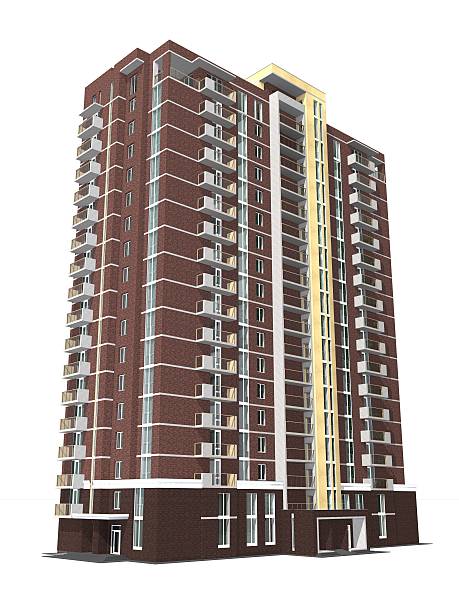 istock 3d rendering of modern multi-storey residential building 486712362