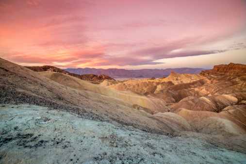 Sunrise  Over Zabriskie Point, Death Valley National Park, California