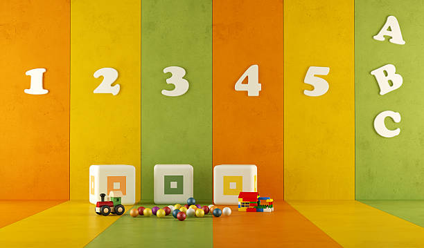 green orange and yellow playroom