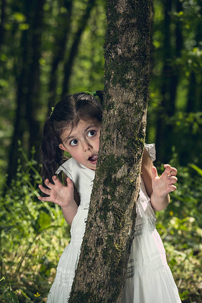 istock Little girl in forest 486713097