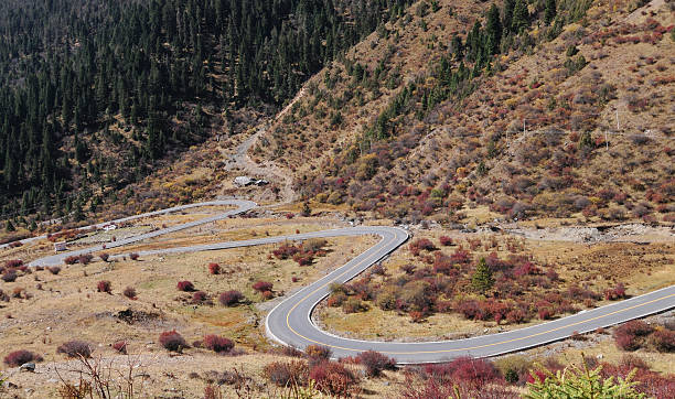 istock Mountain landscape with highway in Sichuan 486714440