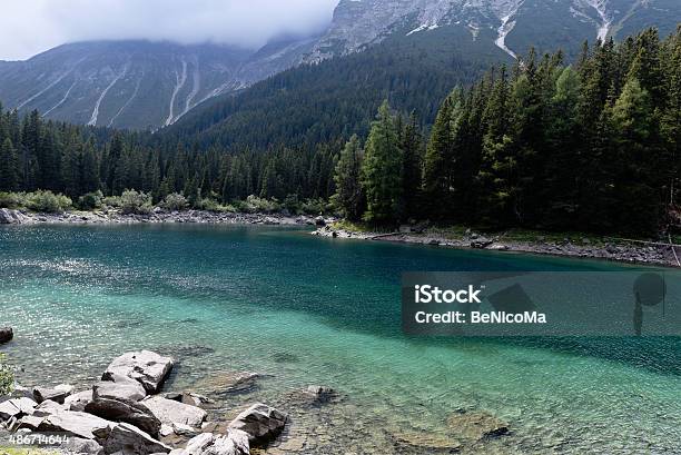 Turquoise Waters Of Lake Obernberg In The Mountains Of Tyrol Stock Photo - Download Image Now