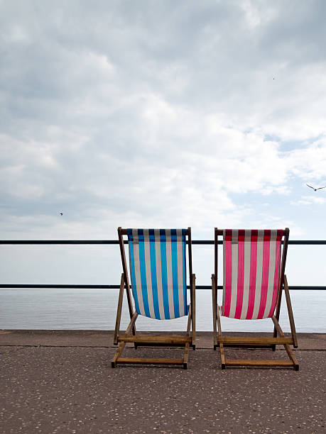 Traditional British holiday for two. Sidmouth, Devon, UK, summer 2015.
