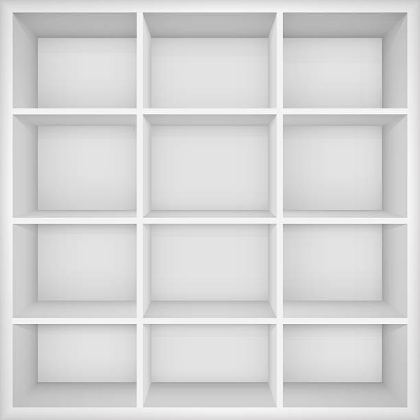 空のブックシェルフます。ベクトルイラストレーション - shelf bookshelf empty box点のイラスト素材／クリップアート素材／マンガ素材／アイコン素材