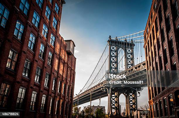 Manhattan Bridge Stock Photo - Download Image Now - New York City, Brooklyn - New York, Bridge - Built Structure