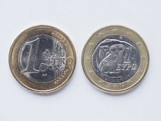 istock Greek 1 Euro coin 486721088