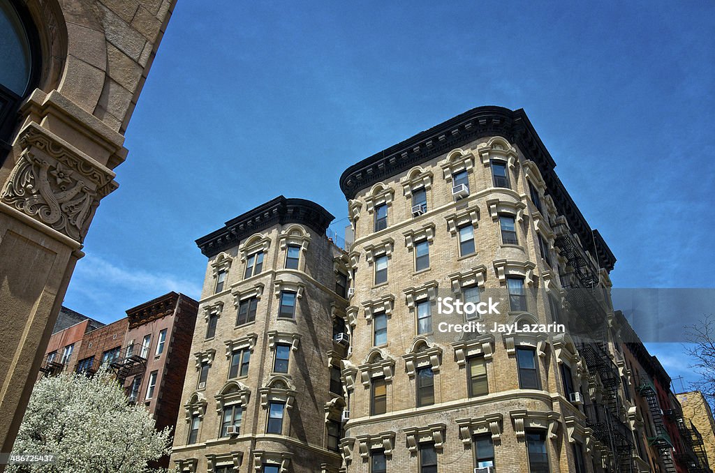 Vista da Cidade, Manhattan, Nova Iorque, no início do século XX Apartamento edifícios - Royalty-free Alto - Descrição Física Foto de stock