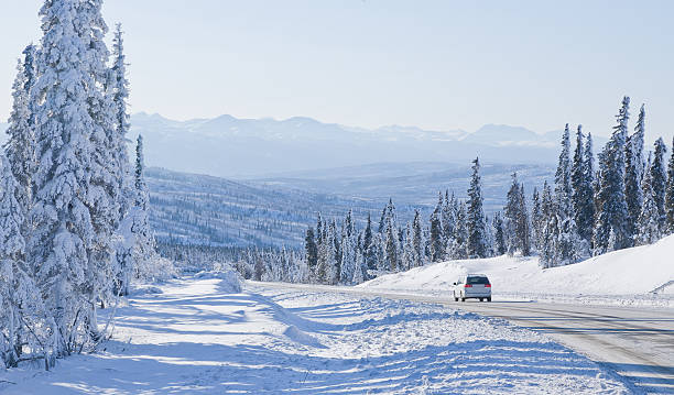 istock Driving in the Remote Winter Wilderness 486726727