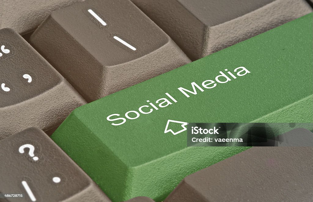 Keyboard with key for social media Accessibility Stock Photo