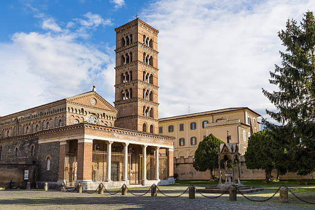 abbey of Santa Maria in Grottaferrata, Italy stock photo