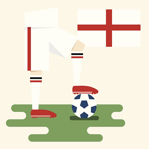 england national soccer trikot und flagge - off englisches wort stock-grafiken, -clipart, -cartoons und -symbole