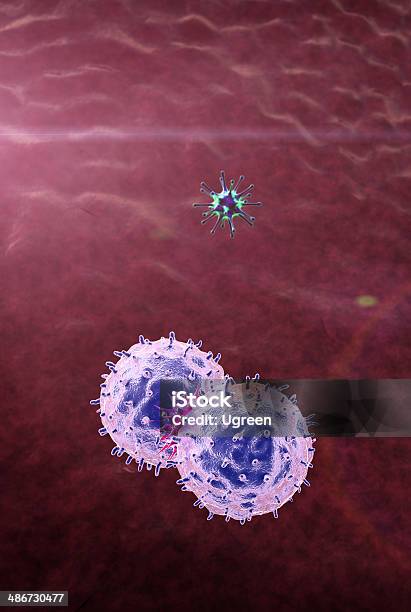 Viruses Macrophage Stock Photo - Download Image Now - Antibody, Bacterium, Biological Cell