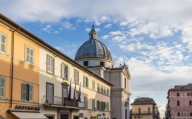 palace in Castel Gandolfo, Pope residence, Italy stock photo