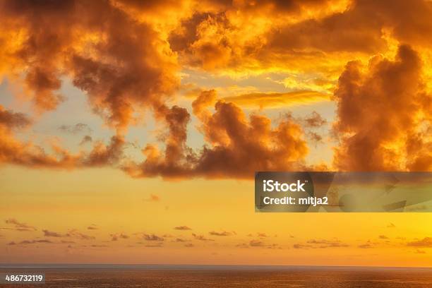 Caribbean Sunset Stock Photo - Download Image Now - Beauty In Nature, Caribbean, Cloud - Sky
