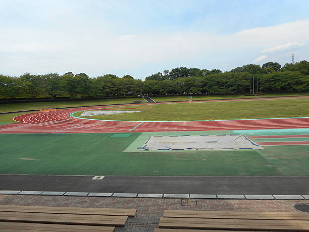 Ground and blue sky of the park