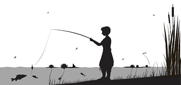 fishing vector art illustration