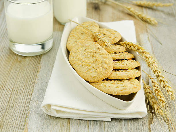 Wholegrain biscuits stock photo