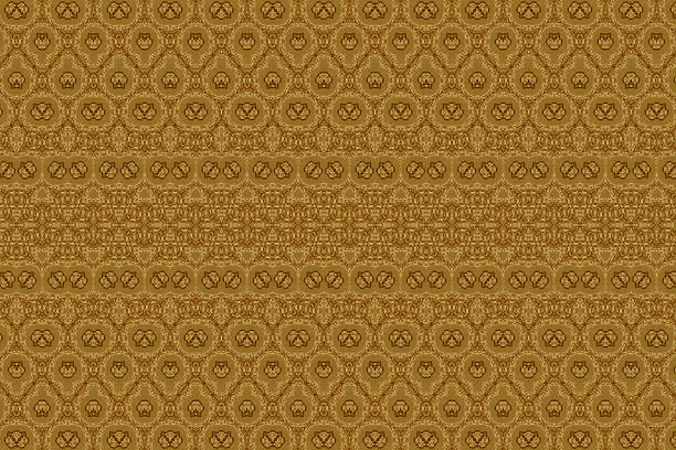istock Cement gold Crafts wall in the temple close from thailand 486739340