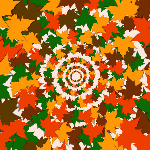 ilustrações, clipart, desenhos animados e ícones de fundo do outono com folhas de bordo. imagem de vetor colorido. eps 10 - distressed organic autumn backgrounds