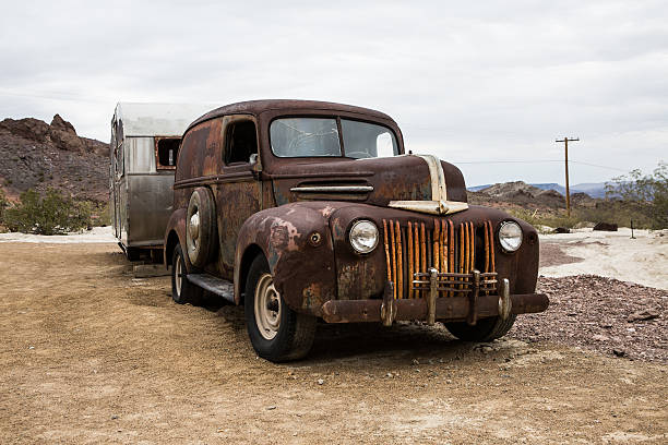 istock Old car in the desert 486740840