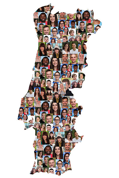 istock Portugal map multicultural group of young people integration 486740928