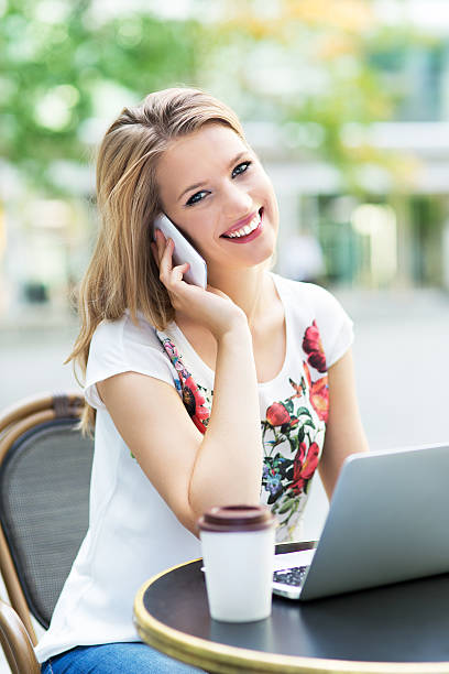 istock Woman at outdoor cafe 486741398