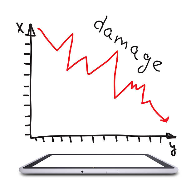 istock On the screen of the tablet is graph 486744123
