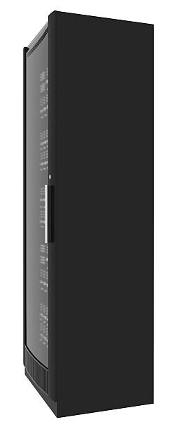 istock Metal locker with handle on white, close up view 486744488