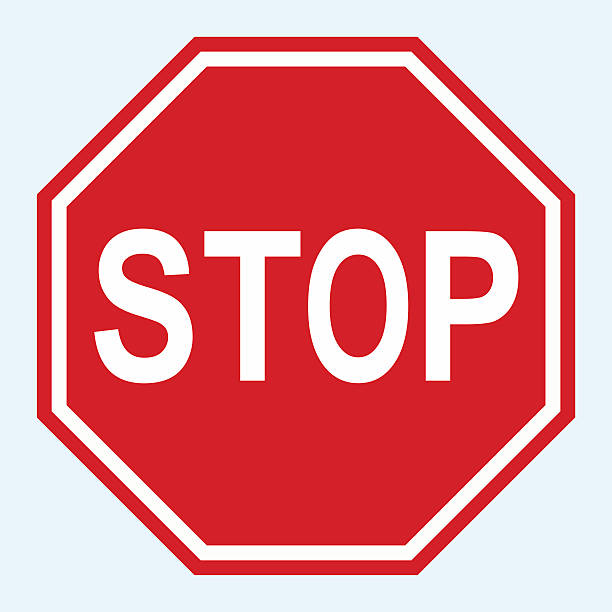 вектор знак стоп - stopping stock illustrations